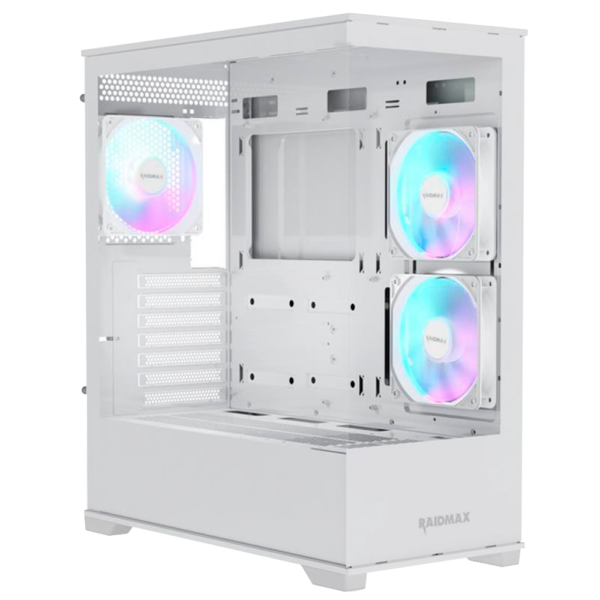 GABINETE GAMER RAIDMAX INFINITA i801 FISHTANK ARGB TG WHITE