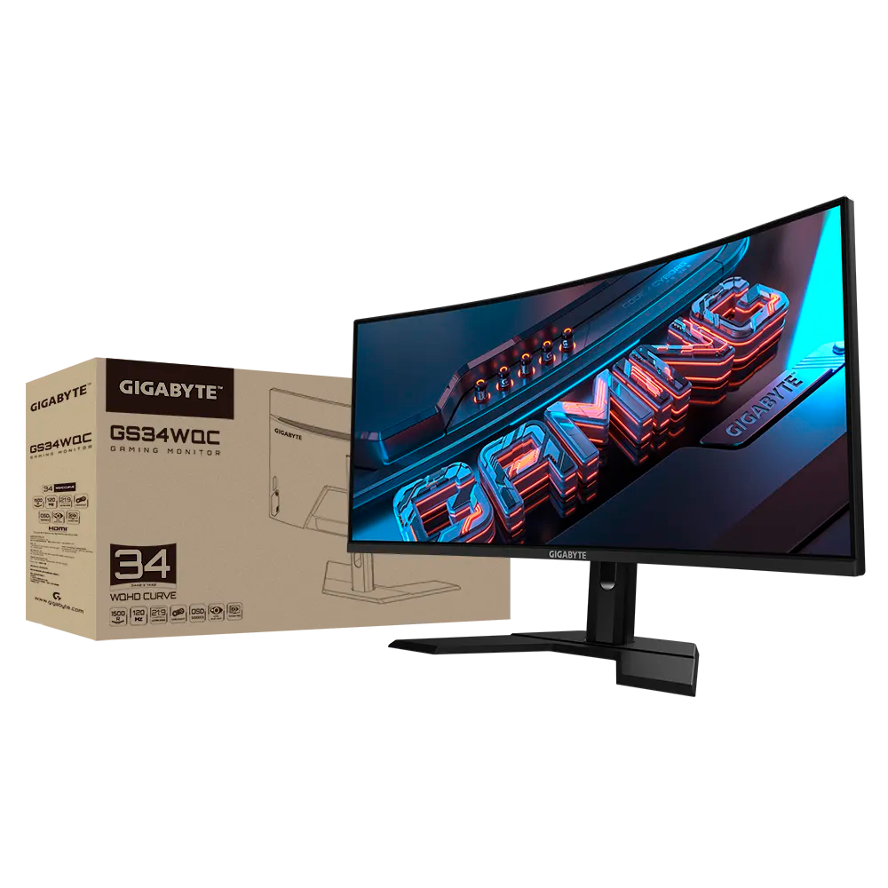 MONITOR GAMER GIGABYTE 34" CURVO WIDE WQHD 135HZ 1MS GS34WQC