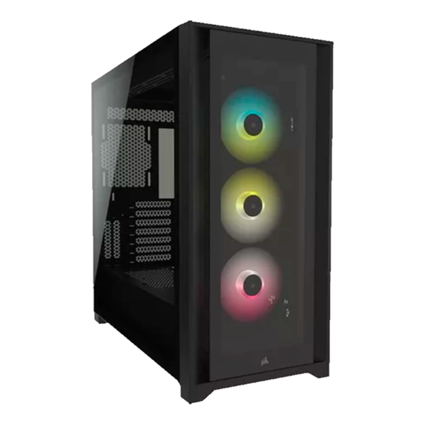 Gabinete Corsair iCUE 5000X RGB Semitorre Negro