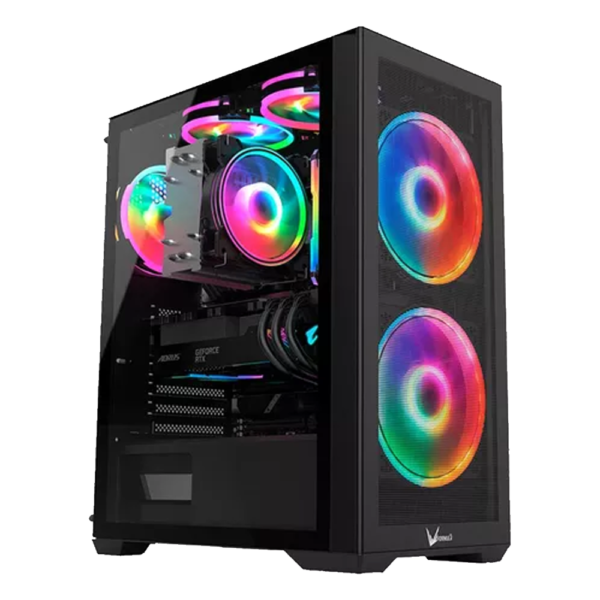 Gabinete FORMULA V Air Power G5 Duo Black ATX/M-ATX/ITX 3 Fans ARGB