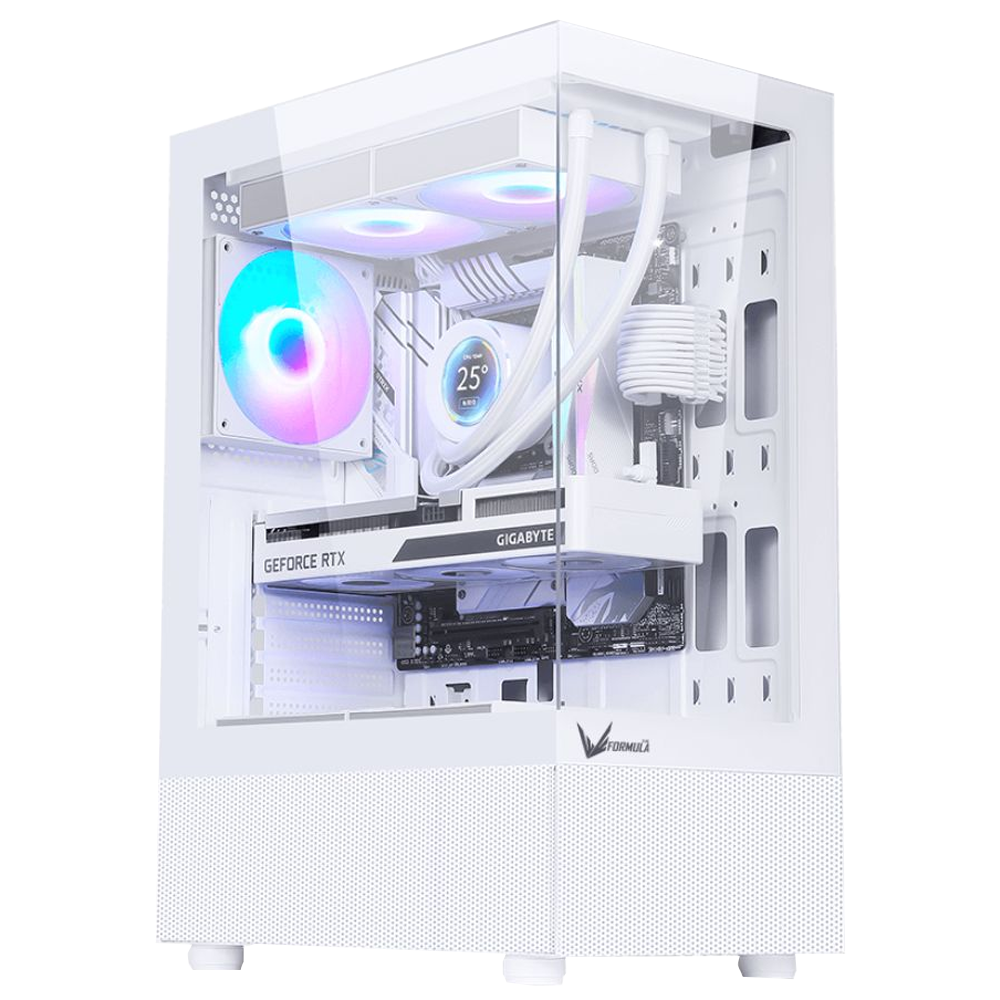 GABINETE FORMULA V CRYSTAL Z1 WHITE ATX 3 FANS ARGB