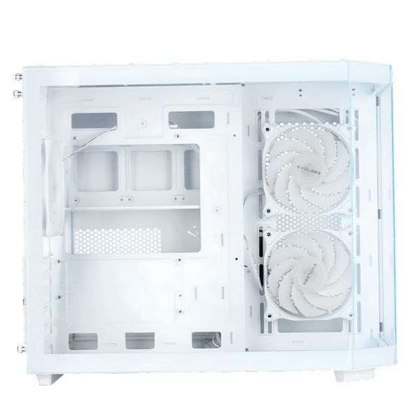 Gabinete Gamer EVOLABS Primacy White ED X3 Fans ARGB M-ATX - Imagen 2