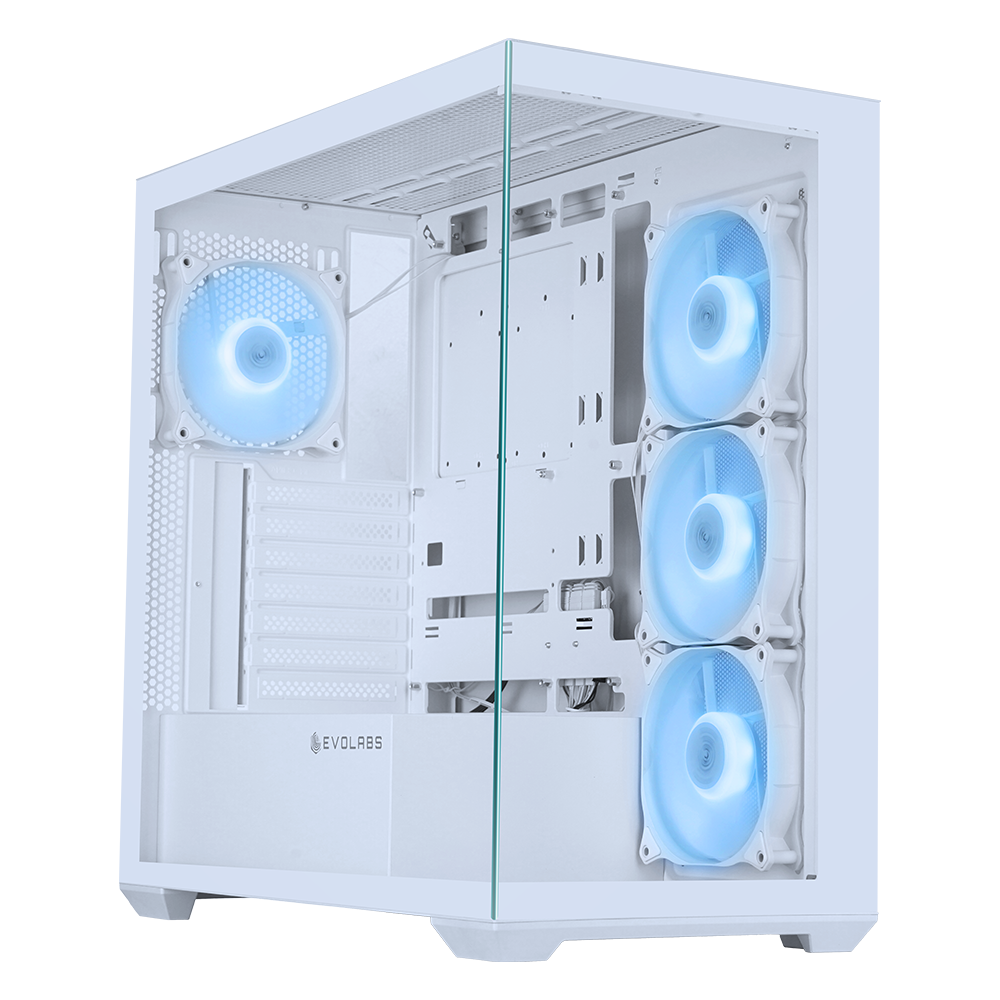 GABINETE GAMER EVOLABS PROGRESSION WHITE ED X4 FANS ARGB ATX