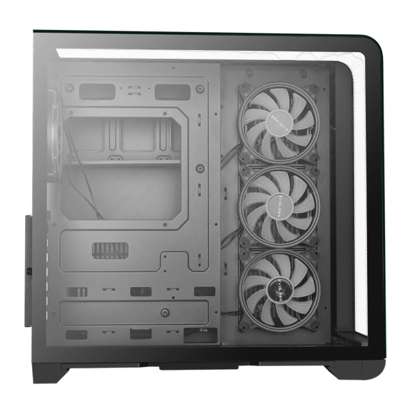 Gabinete Gamer EVOLABS Synergy X4 Fans ARGB LCD Display Curved ATX - Imagen 2
