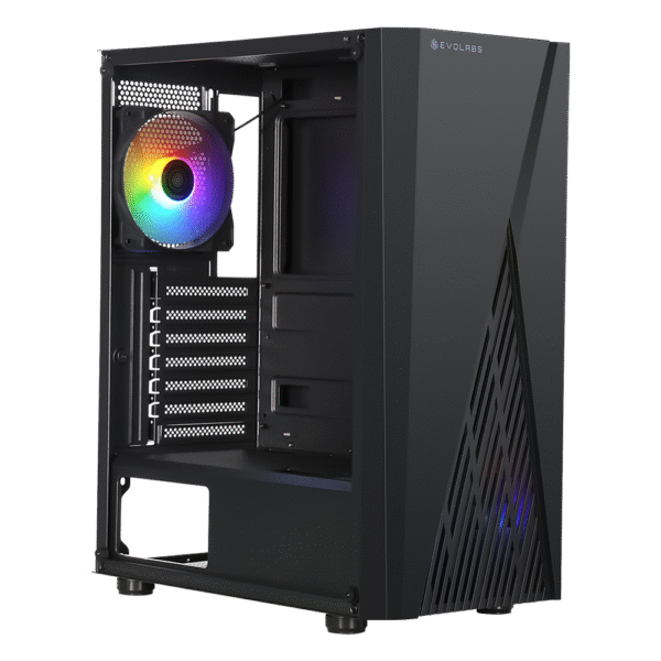 Gabinete Gamer EVOLABS Streak X2 Fans RGB Fixed ATX