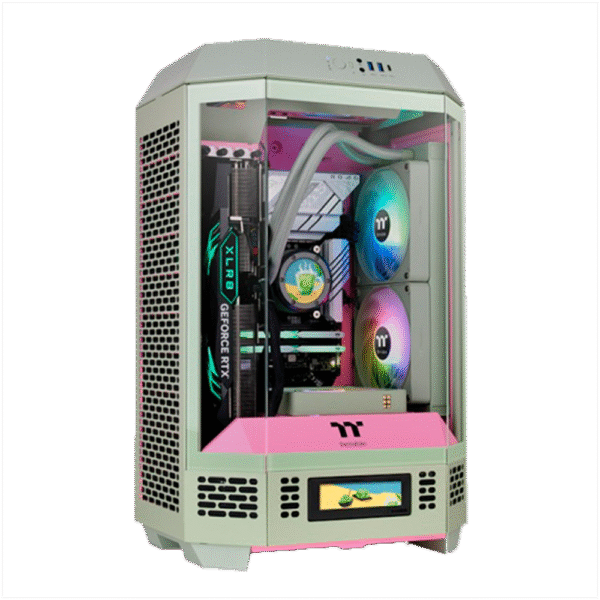Gabinete THERMALTAKE The Tower 300 Mid- Tower TG Matcha Plum