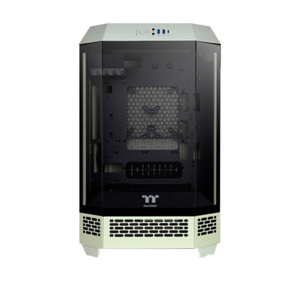 Gabinete THERMALTAKE The Tower 300 Mid-Tower TG x3 Fan x2 Match Green