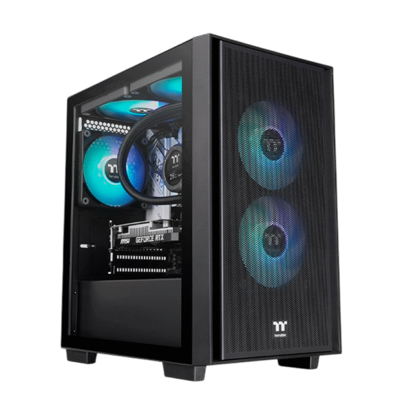 Gabinete THERMALTAKE Versa H16 TG ARGB Black Temp Glass