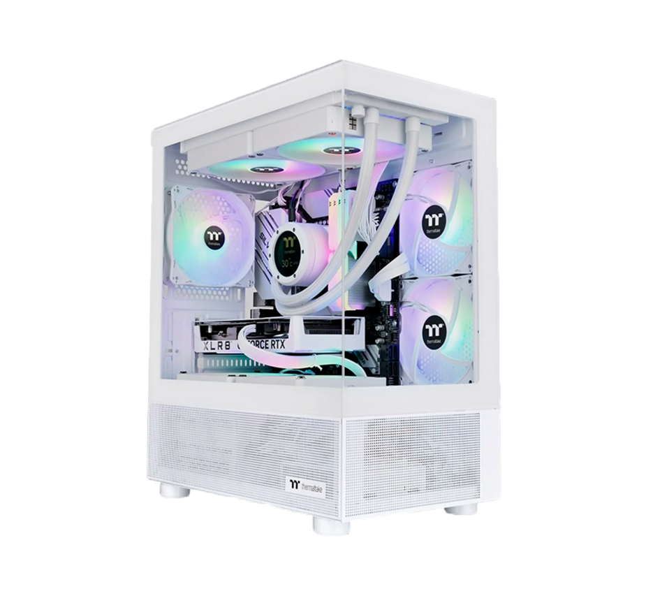 GABINETE THERMALTAKE VIEW 170 MICRO CHASSIS TG X2 FAN ARGB X3 SNOW WHITE