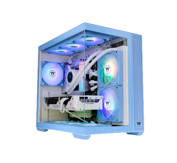 Gabinete THERMALTAKE View 380 Mid-Tower TG x2 Fan ARGB x4 Hydrangea Blue