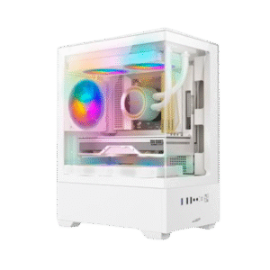 Gabinete Sentey Gamer H11 Cristal Blanco 5 ventiladores FRGB