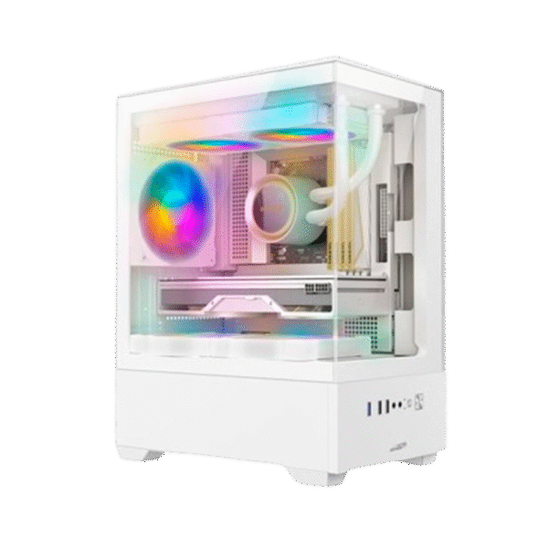 Gabinete Sentey Gamer H11 Cristal Blanco 5 ventiladores FRGB