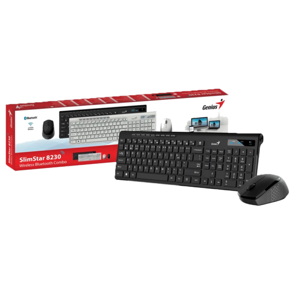 KIT GENIUS Teclado + Mouse Slimstar 8000SE SP Black