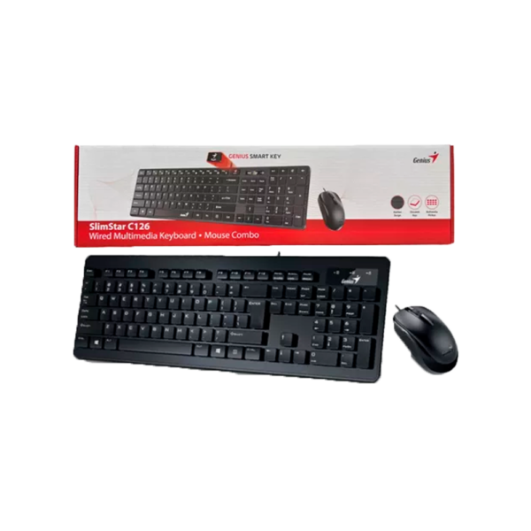 KIT GENIUS Teclado + Mouse Slimstar C126 Black
