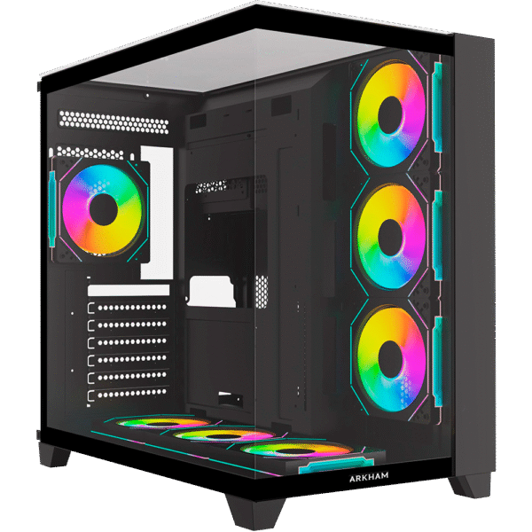 Gabinete ARKHAM Minor Black 7 Fans ARGB - ATX
