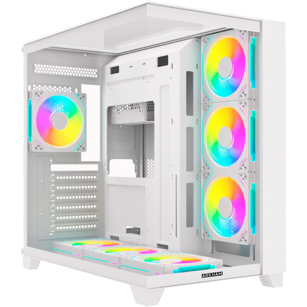 Gabinete ARKHAM Minor White 7 Fans ARGB - ATX