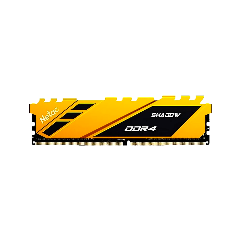 MEMORIA RAM DDR4 NETAC 8GB 3200 MHZ SHADOW C16 GOLD YELLOW