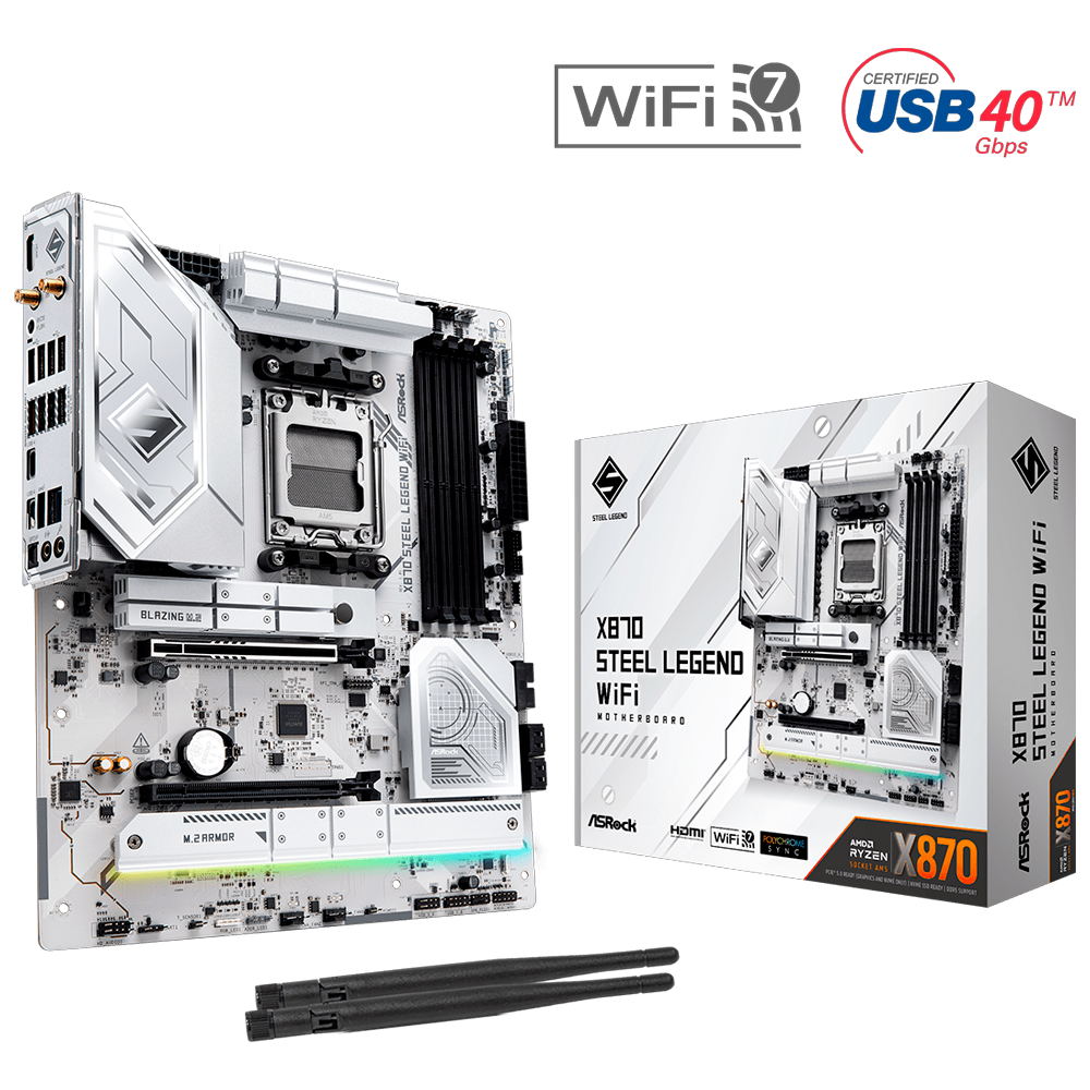 MOTHER ASROCK X870 STEEL LEGEND WIFI DDR5 - AM5