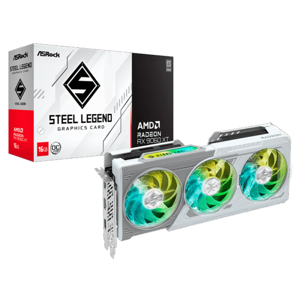 Placa de Video ASRock Radeon RX 9060 XT Steel Legend 16GB OC