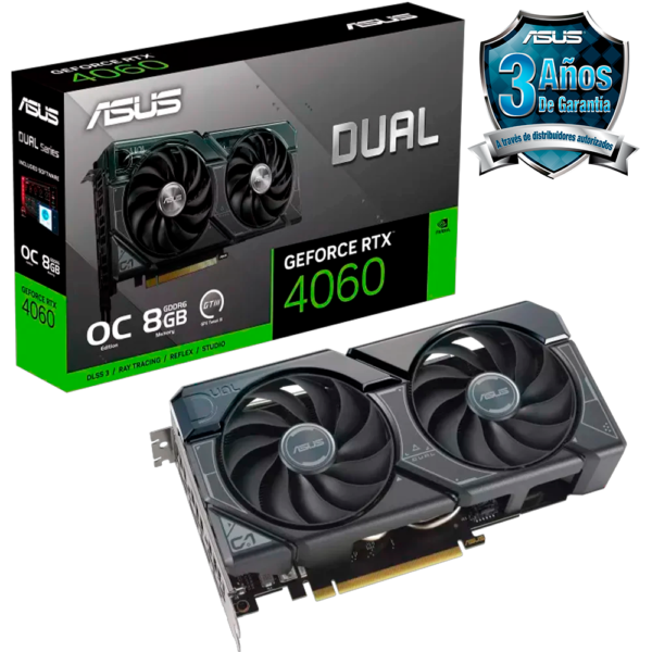 Placa de Video ASUS GeForce RTX 4060 Dual OC 8GB