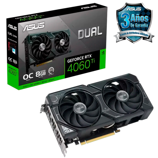 Placa de Video ASUS GeForce RTX 4060 Ti Dual OC 8GB