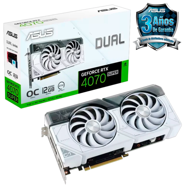 Placa de Video ASUS GeForce RTX 4070 Super Dual OC White Edition 12GB