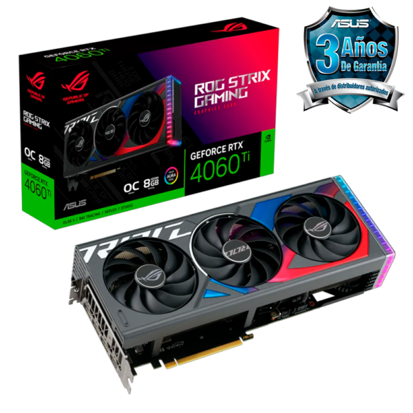 Placa de Video ASUS ROG STRIX GeForce RTX 4060 Ti OC 8GB