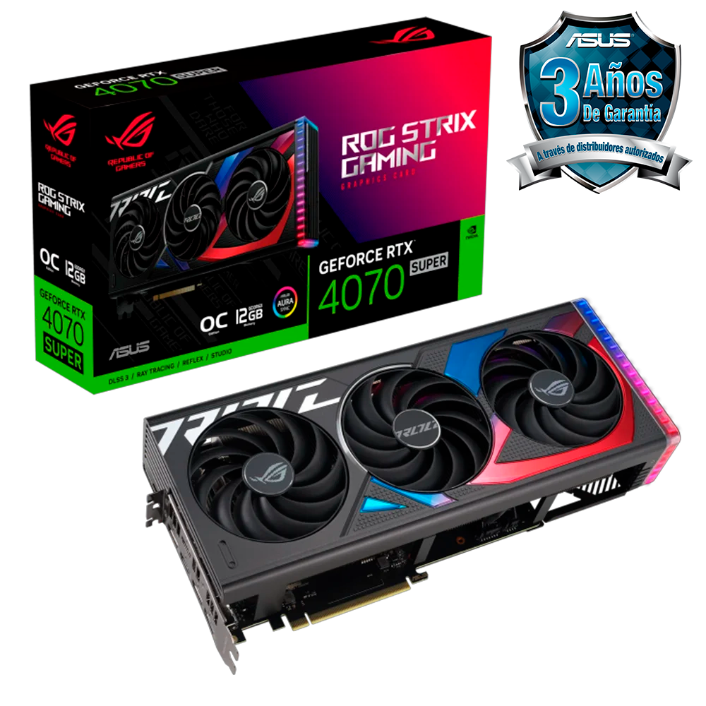 Placa de Video ASUS ROG STRIX GeForce RTX 4070 Super OC 12GB