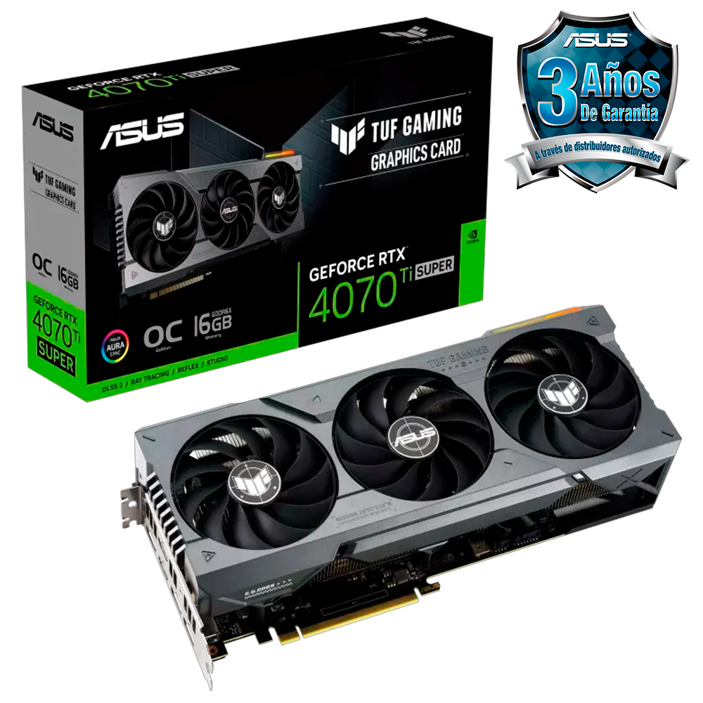 Placa de Video ASUS TUF GeForce RTX 4070 Ti Super Gaming OC 16GB