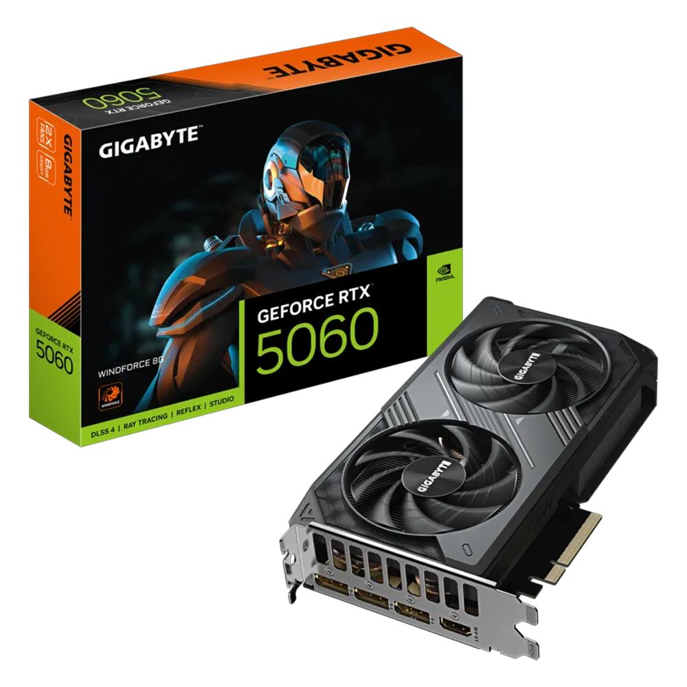 Placa de Video GIGABYTE GeForce RTX 5060 Windforce 8GB
