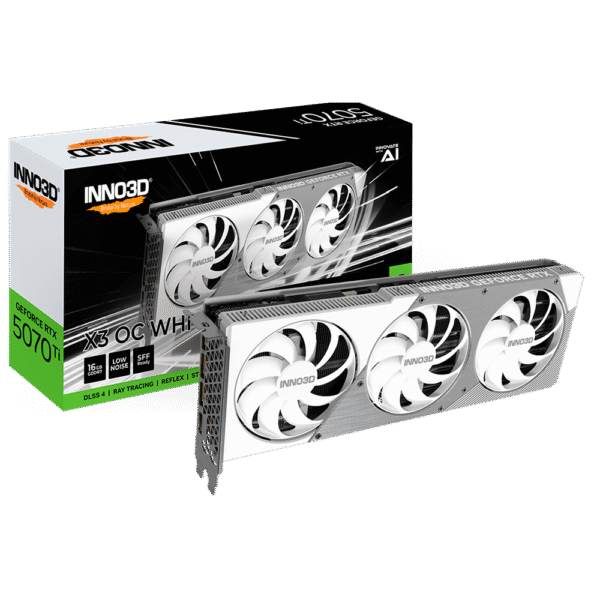 Placa de Video INNO3D GeForce RTX 5070 Ti X3 OC White 16GB