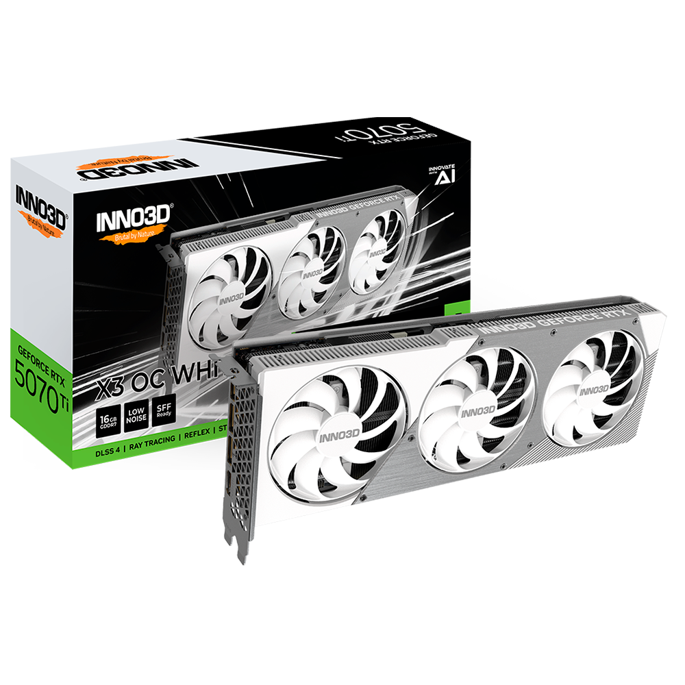 PLACA DE VIDEO INNO3D GEFORCE RTX 5070 TI X3 OC WHITE 16GB