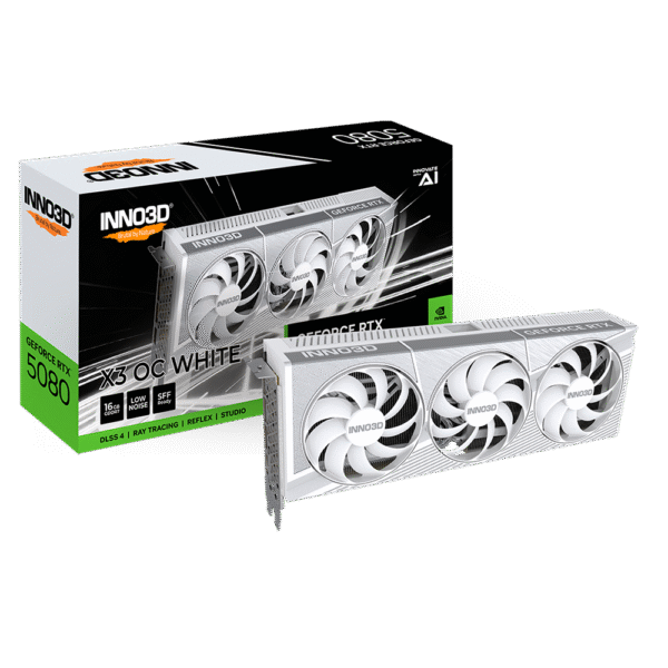 Placa de Video INNO3D GeForce RTX 5080 X3 OC White 16GB