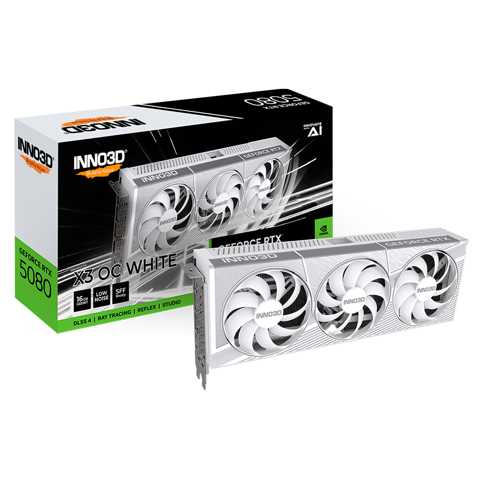 PLACA DE VIDEO INNO3D GEFORCE RTX 5080 X3 OC WHITE 16GB