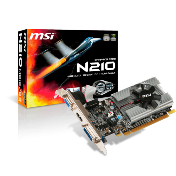 Placa de Video MSI GeForce GT 210 LP Single Slot 1GB DDR3