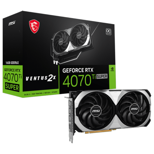 Placa de Video MSI GeForce RTX 4070 Ti Super Ventus 2X OC