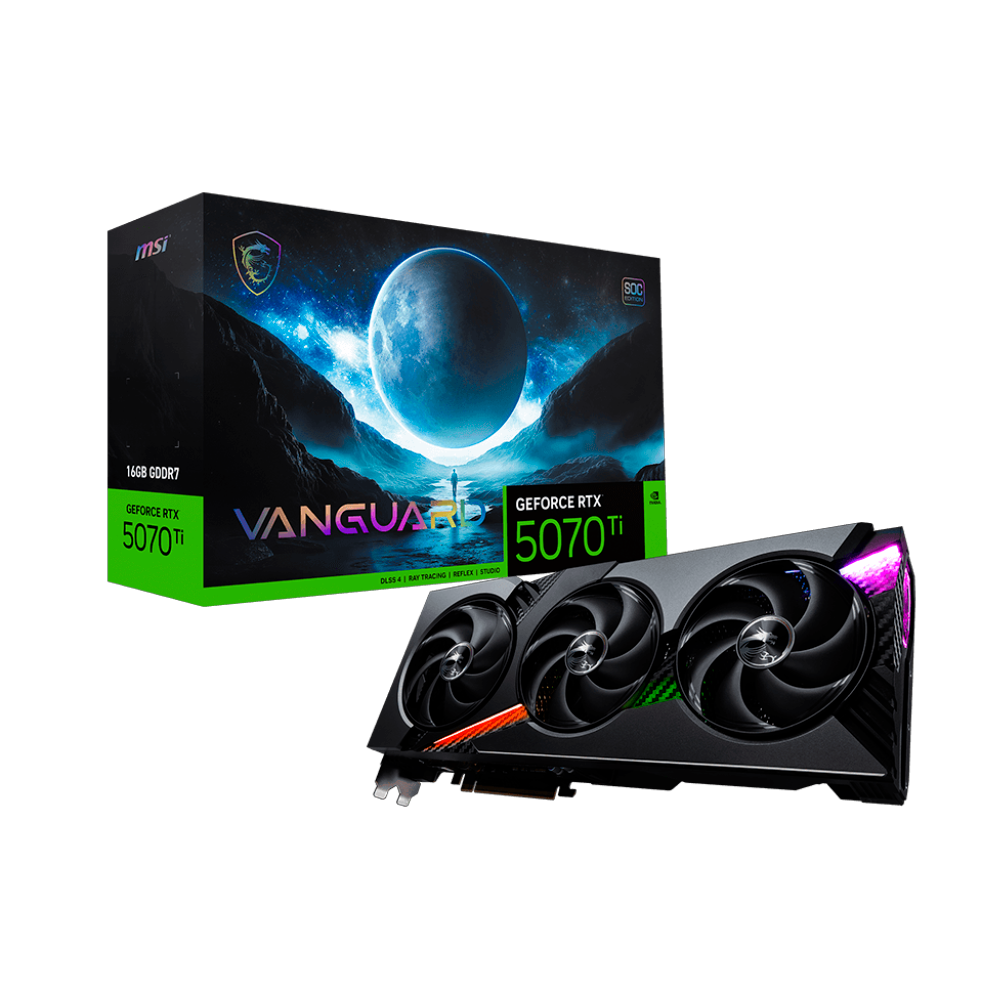 Placa de Video MSI GeForce RTX 5070 Ti Vanguard SOC 16GB