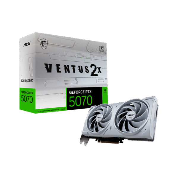 Placa de Video MSI GeForce RTX 5070 Ventus 2X OC White 12GB