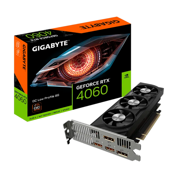 Placa de Video GIGABYTE GeForce RTX 4060 Low Profile OC 8GB