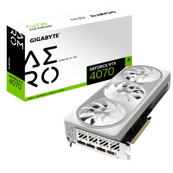 Placa de Video GIGABYTE GeForce RTX 4070 Aero OC V2 White 12GB