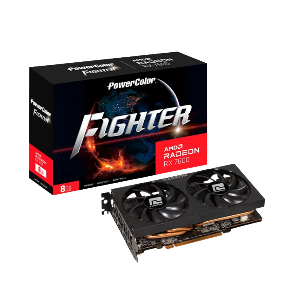 PLACA DE VIDEO POWERCOLOR RADEON RX 7600 FIGHTER GAMING 8GB GDDR6