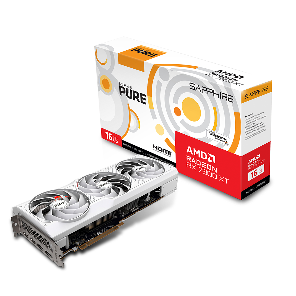 Placa de Video SAPPHIRE Radeon RX 7800 XT Pure OC 16GB