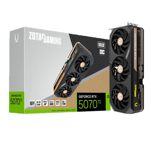 Placa de Video ZOTAC GeForce RTX 5070 Ti Solid OC 16GB