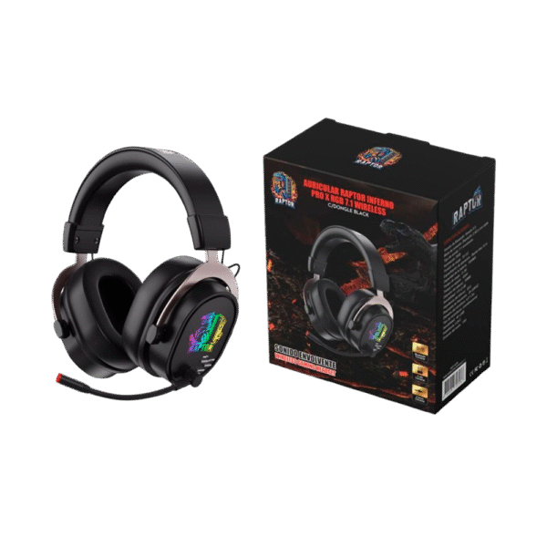 Auricular Raptor Inferno PRO X 7.1 Wireless c/Dongle Negro (7176)