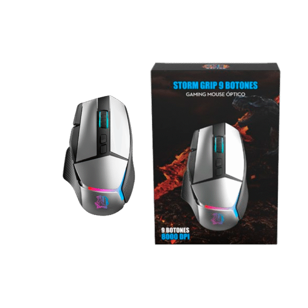 Mouse Raptor Storm Grip 9 botones 8000dpi retroiluminado
