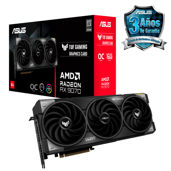 Placa de Video ASUS TUF Radeon RX 9070 Gaming OC 16GB GDDR6
