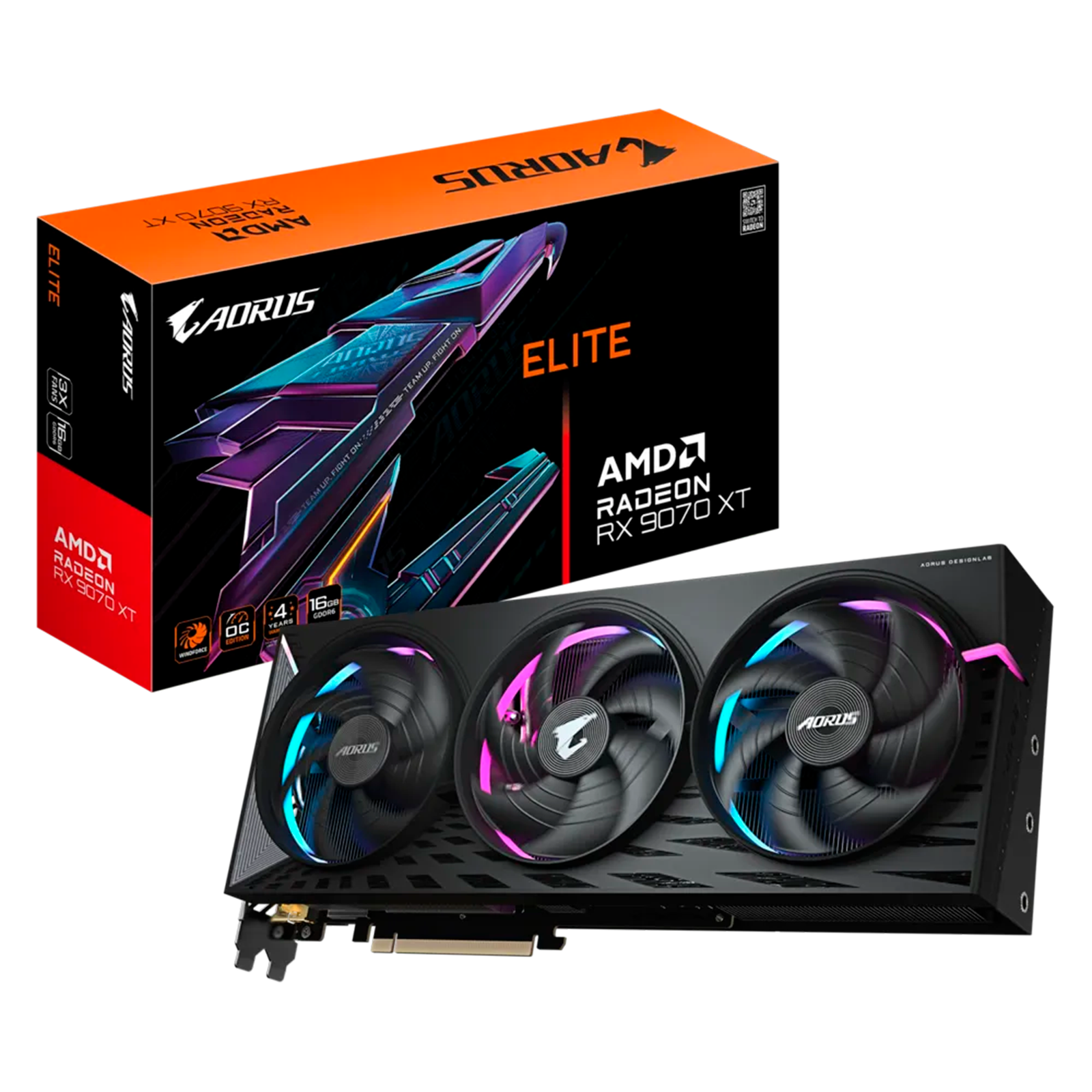 PLACA DE VIDEO GIGABYTE RADEON RX 9070 XT AORUS ELITE 16GB