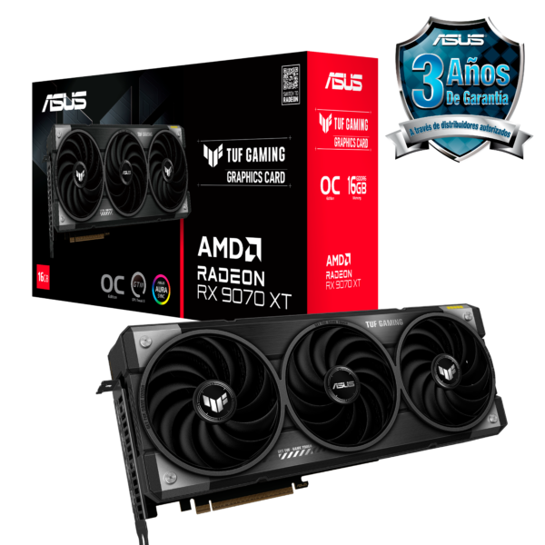 Placa de Video ASUS TUF Radeon RX 9070 XT Gaming OC 16GB GDDR6