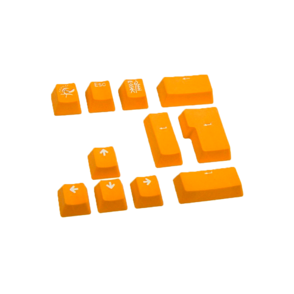 SET 11 TECLAS DUCKY YELLOW PBT CALIDAD EXTREMA DOUBLE-SHOT  KEYCAP