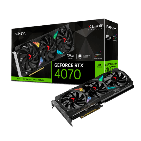 Placa de Video PNY GeForce RTX 4070 Verto XLR8 Gaming Epic-X RGB 12GB